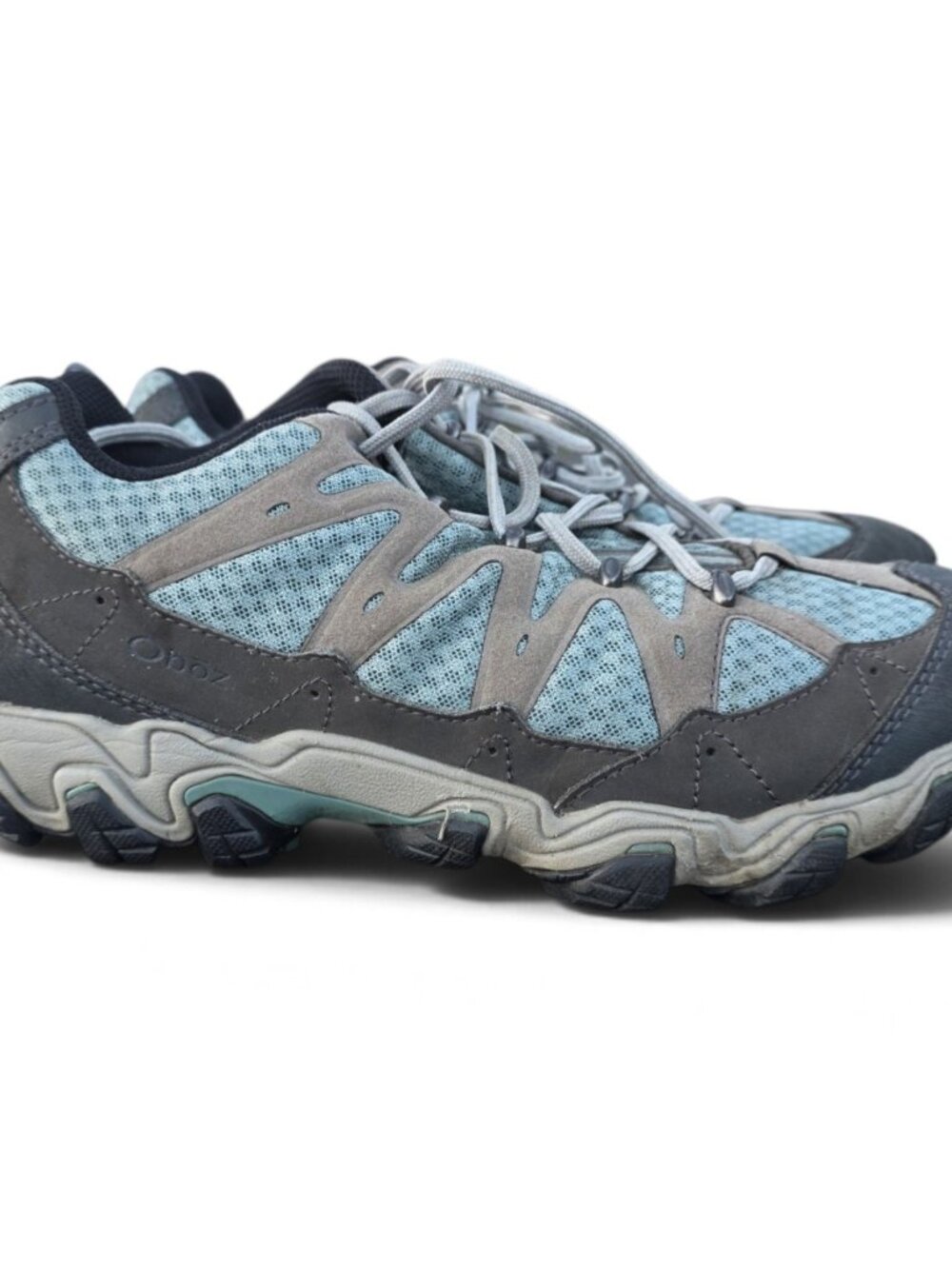 Oboz Luna Low Hiking Shoes Womens 10 Blue Gray Leather EU 41.5